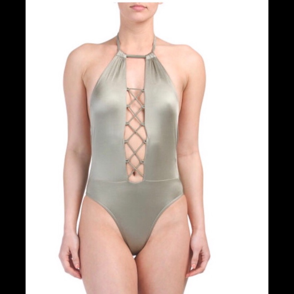 Woman’s Sage Metallic Swimsuit